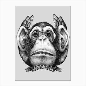 Hear All Evil Monkey Monster Trending Now Stampe su tela