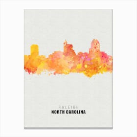 Raleigh North Carolina City watercolor Canvas Print