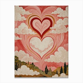 Hearts In The Red Sky Canvas Print