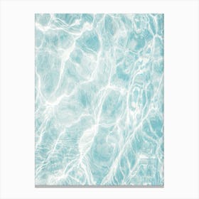 Water Pattern Light Blue Photography Canvas Print