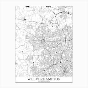 Wolverhampton White Black Canvas Print