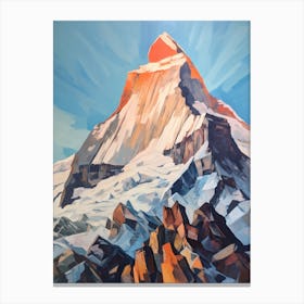 Matterhorn Switzerland  2 Mountain Painting Canvas Print