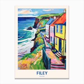 Filey England 2 Uk Travel Poster Canvas Print