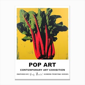 Poster Rhubarb Pop Art 3 Canvas Print