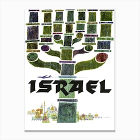 Israel, Vintage Airline Poster Canvas Print