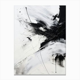 Timeless Reverie Abstract Black And White 1 Canvas Print