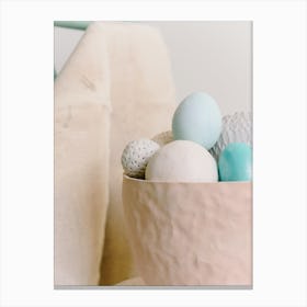 Easter Eggs In A Bowl 10 Canvas Print