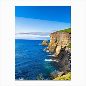 Coastal Cliffs And Rocky Shores Waterscape Photography 1 Canvas Print