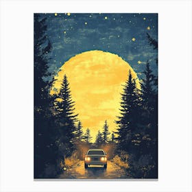 Car In The Woods Canvas Print