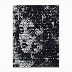 Girl In A Starry Sky Canvas Print