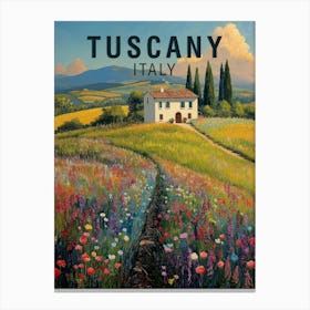 Tuscany Italia Travel Poster Canvas Print