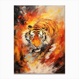 Tiger Abstract Expressionism 2 Canvas Print