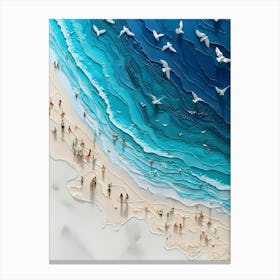 Beach Paper Art Canvas Print