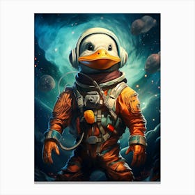 Duck In Space 3 Canvas Print