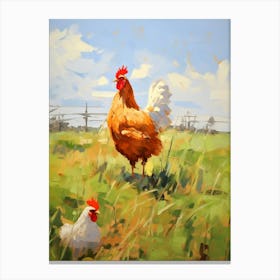 Bird Painting Chicken 8 Canvas Print