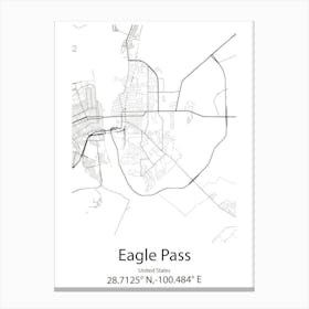 Eagle Mountain,United States Minimalist Map 1 Canvas Print