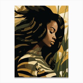 Girl With Long Hair Canvas Print