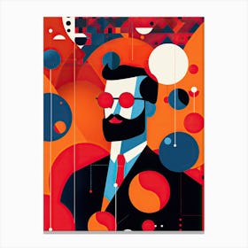 Man In A Suit, abstract minimalism Canvas Print