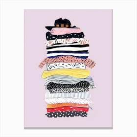 Stack Of Clothes 10 Canvas Print