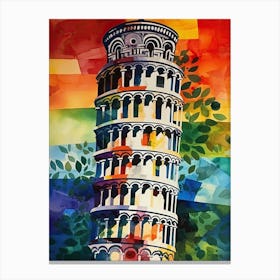 Tower Of Pisa Henri Matisse Style 4 Canvas Print