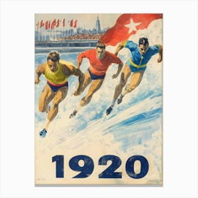 Aihrgdesign A Vintage Sports Poster For The 1920 Antwerp Olym 85738a20 43a5 45c2 A50c Bfcf99c9ed12 3 Canvas Print