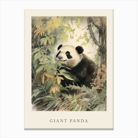 Beatrix Potter Inspired  Animal Watercolour Giant Panda 1 Canvas Print