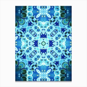 Abstract Pattern Blue Spots 1 Canvas Print