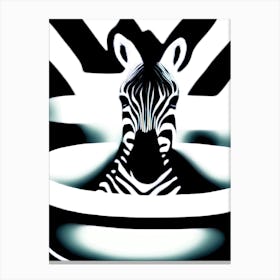 Zebra In A Bath Tub, whimsical animal art, 1108 Canvas Print