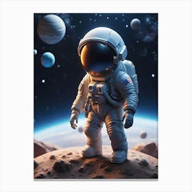 Astronaut In Space 3 Canvas Print