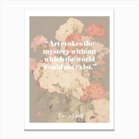 Art Quote By Rene Magritte Canvas Print