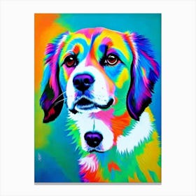 Tibetan Spaniel Fauvist Style dog Canvas Print