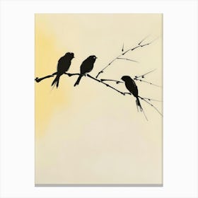 Birds On A Branch 6 Canvas Print