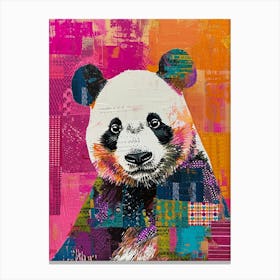 Kitsch Panda Collage 3 Canvas Print
