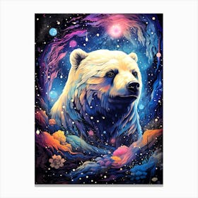 Polar Bear In Space 1 Canvas Print