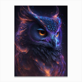 Magical Owl in Space Canvas Print
