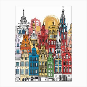 Poland Cityscape Canvas Print