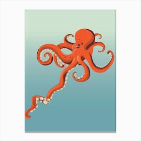 Octopus under the sea Canvas Print