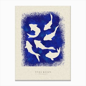 Yves Klein Koi Carp Goldfish Canvas Print