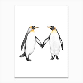 Royal Penguins Canvas Print