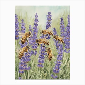 Mason Bee Storybook Illustrations 13 Canvas Print