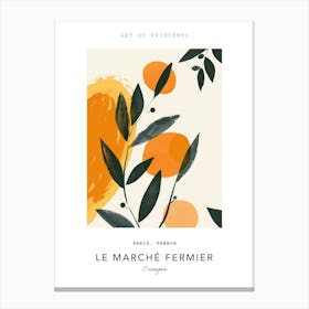 Oranges Le Marche Fermier Poster 2 Canvas Print
