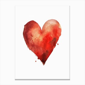 Watercolor Heart Canvas Print