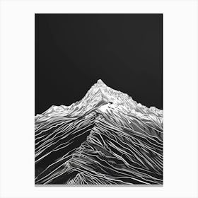 Ben Lawers Mountain Line Drawing 1 Canvas Print