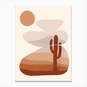 Cactus In The Desert 7 Canvas Print