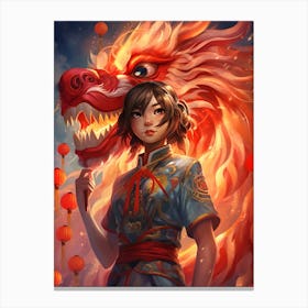 Chinese New Year Dragon Illustration 7 Canvas Print