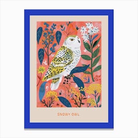 Spring Birds Poster Snowy Owl 2 Stampe su tela