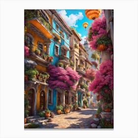 Colorful Street Canvas Print