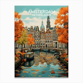 Amsterdam Travel Netherlands Country Canvas Print