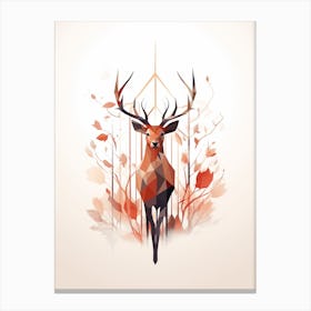 Deer Minimalist Abstract 3 Canvas Print