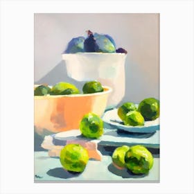 Brussels Sprouts 2 Tablescape vegetable Canvas Print